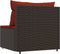 vidaXL - Tuinmiddenbank - met - kussens - poly - rattan - bruin