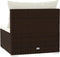 vidaXL - Tuinmiddenbank - met - kussens - poly - rattan - bruin