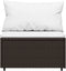vidaXL - Tuinmiddenbank - met - kussens - poly - rattan - bruin