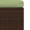 vidaXL - Tuinmiddenbank - met - kussens - poly - rattan - bruin