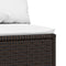 vidaXL - Tuinmiddenbank - met - kussens - poly - rattan - bruin
