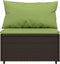 vidaXL - Tuinmiddenbank - met - kussens - poly - rattan - bruin