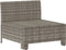 vidaXL - Tuinmiddenbank - met - kussens - poly - rattan - grijs