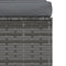 vidaXL - Tuinmiddenbank - met - kussens - poly - rattan - grijs