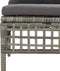 vidaXL - Tuinmiddenbank - met - kussens - poly - rattan - grijs