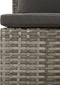 vidaXL - Tuinmiddenbank - met - kussens - poly - rattan - grijs