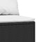 vidaXL - Tuinmiddenbank - met - kussens - poly - rattan - zwart