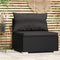 vidaXL - Tuinmiddenbank - met - kussens - poly - rattan - zwart