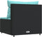 vidaXL - Tuinmiddenbank - met - kussens - poly - rattan - zwart