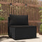 vidaXL - Tuinmiddenbank - met - kussens - poly - rattan - zwart