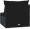 vidaXL - Tuinmiddenbank - met - kussens - poly - rattan - zwart