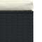 vidaXL - Tuinmiddenbank - met - kussens - poly - rattan - zwart