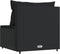 vidaXL - Tuinmiddenbank - met - kussens - poly - rattan - zwart