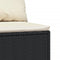 vidaXL - Tuinmiddenbank - met - kussens - poly - rattan - zwart