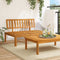 vidaXL - Tuinmiddenbank - pallet - massief - acaciahout