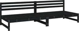 vidaXL - Tuinmiddenbanken - 2 - st - 120x80 - cm - massief - grenenhout - zwart