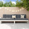 vidaXL - Tuinmiddenbanken - 2 - st - 120x80 - cm - massief - grenenhout - wit
