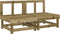 vidaXL - Tuinmiddenbanken - 2 - st - geïmpregneerd - grenenhout