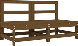 vidaXL - Tuinmiddenbanken - 2 - st - massief - grenenhout - honingbruin