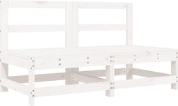 vidaXL - Tuinmiddenbanken - 2 - st - massief - grenenhout - wit