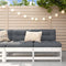 vidaXL - Tuinmiddenbanken - 2 - st - massief - grenenhout - wit