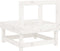 vidaXL - Tuinmiddenbanken - 2 - st - massief - grenenhout - wit