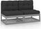 vidaXL - Tuinmiddenbanken - 2 - st - met - kussens - massief - grenenhout - grijs