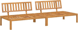 vidaXL - Tuinmiddenbanken - 2 - st - pallet - massief - acaciahout
