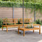 vidaXL - Tuinmiddenbanken - 2 - st - pallet - massief - acaciahout