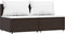 vidaXL - Tuinmiddenbanken - met - kussens - 2 - st - poly - rattan - bruin