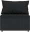 vidaXL - Tuinmiddenbanken - met - kussens - 2 - st - poly - rattan - zwart