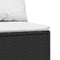 vidaXL - Tuinmiddenbanken - met - kussens - 2 - st - poly - rattan - zwart