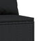 vidaXL - Tuinmiddenbanken - met - kussens - 2 - st - poly - rattan - zwart