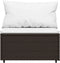 vidaXL - Tuinmiddenbanken - met - kussens - 2 - st - poly - rattan - bruin
