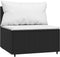 vidaXL - Tuinmiddenbanken - met - kussens - 2 - st - poly - rattan - zwart