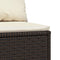 vidaXL - Tuinmiddenbanken - met - kussens - 2 - st - poly - rattan - bruin