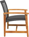 vidaXL - Tuinnstoelen - 2 - st - poly - rattan - en - acaciahout - zwart