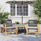 vidaXL - Tuinnstoelen - 2 - st - poly - rattan - en - acaciahout - zwart