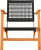 vidaXL - Tuinnstoelen - 2 - st - poly - rattan - en - acaciahout - zwart