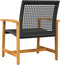 vidaXL - Tuinnstoelen - 2 - st - poly - rattan - en - acaciahout - zwart