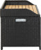 vidaXL - Tuinopbergbank - 120 - cm - poly - rattan - zwart