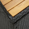 vidaXL - Tuinopbergbank - 120 - cm - poly - rattan - zwart