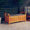 vidaXL - Tuinopbergbank - met - kussen - 126 - cm - massief - acaciahout