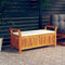 vidaXL - Tuinopbergbank - met - kussen - 126 - cm - massief - acaciahout