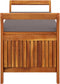 vidaXL - Tuinopbergbank - met - kussen - 126 - cm - massief - acaciahout