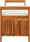 vidaXL - Tuinopbergbank - met - kussen - 126 - cm - massief - acaciahout