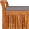 vidaXL - Tuinopbergbank - met - kussen - 126 - cm - massief - acaciahout