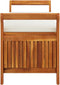 vidaXL - Tuinopbergbank - met - kussen - 126 - cm - massief - acaciahout