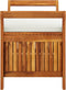 vidaXL - Tuinopbergbank - met - kussen - 91 - cm - massief - acaciahout