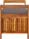 vidaXL - Tuinopbergbank - met - kussen - 91 - cm - massief - acaciahout